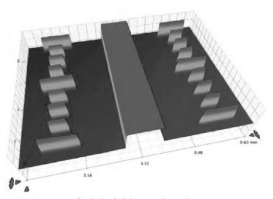 台阶高度样板三维图像