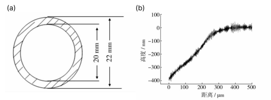 （a）掩膜环示意（b）台阶边缘形貌