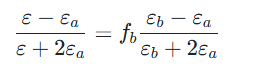 当εh=εa时，有效介质函数ε的表达式
